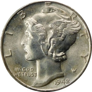 1942-D Mercury Dime - MS 66 Full Bands