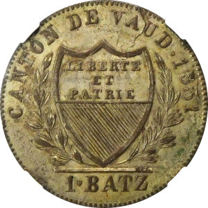 1831 Switzerland 1 Batzen - NGC AU 58