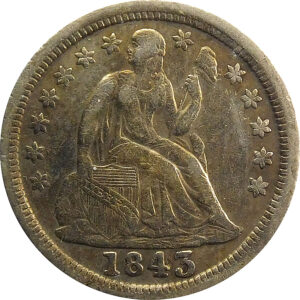 1843 Seated Liberty Dime - XF
