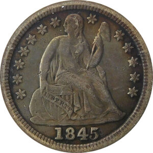 1845 Seated Liberty Dime - XF 40