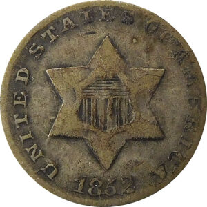 1852 Three Cent Silver - VG