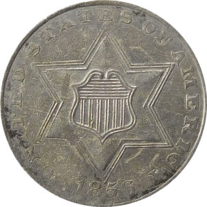 1856 Three Cent Silver - VF