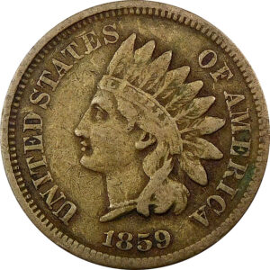 1859 Indian Head Cent - F+