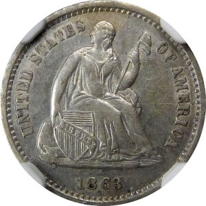 1863-S Seated Liberty Half Dime - NGC AU 55