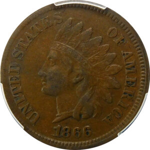 1866 Indian Head Cent - PCGS VF 35