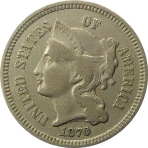 1870 Three Cent Nickel - XF