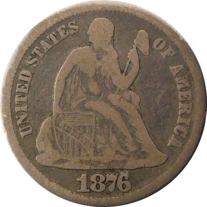1876-CC Seated Liberty Dime - Fine
