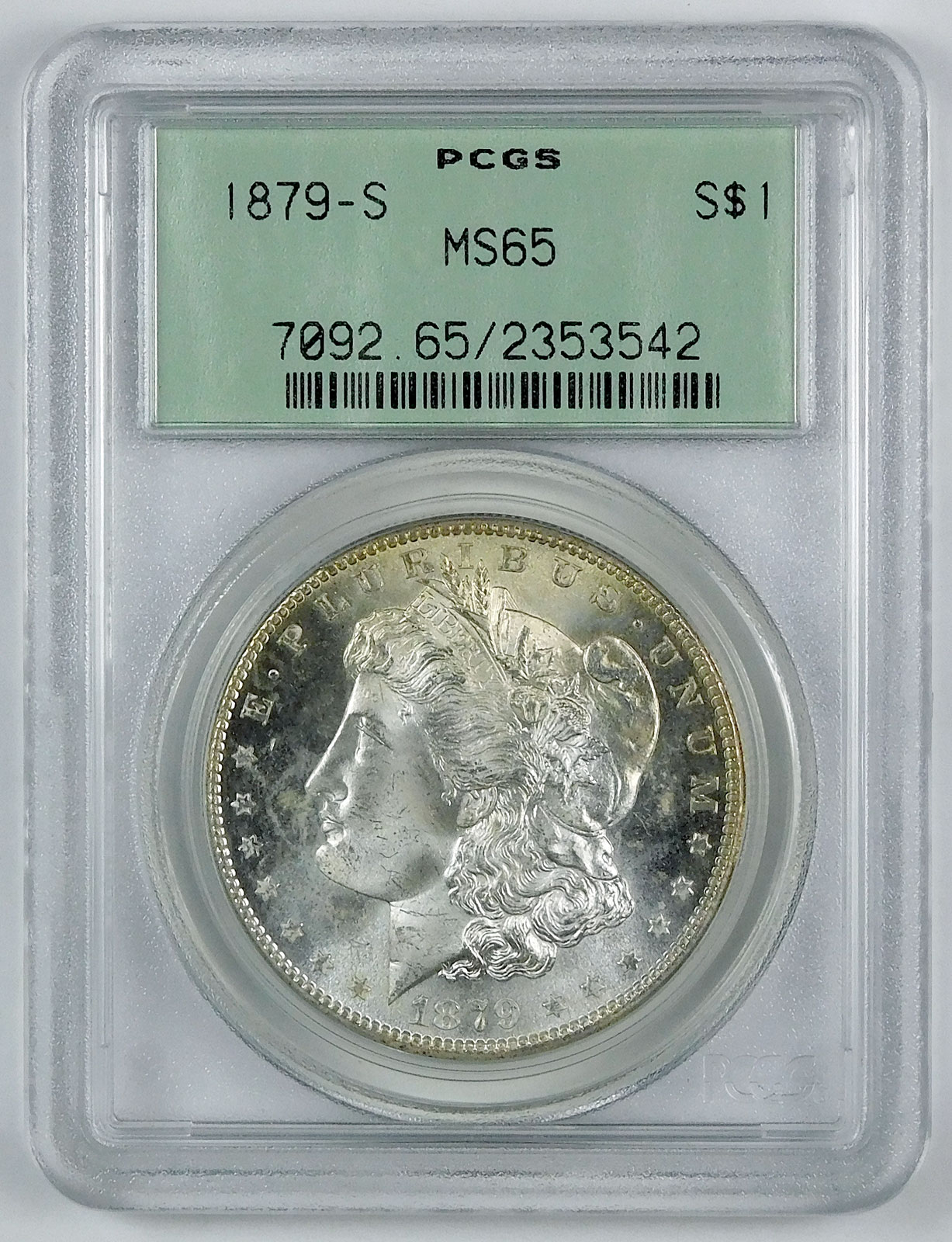 1879-S Morgan Silver Dollar - PCGS MS 65 - OGH