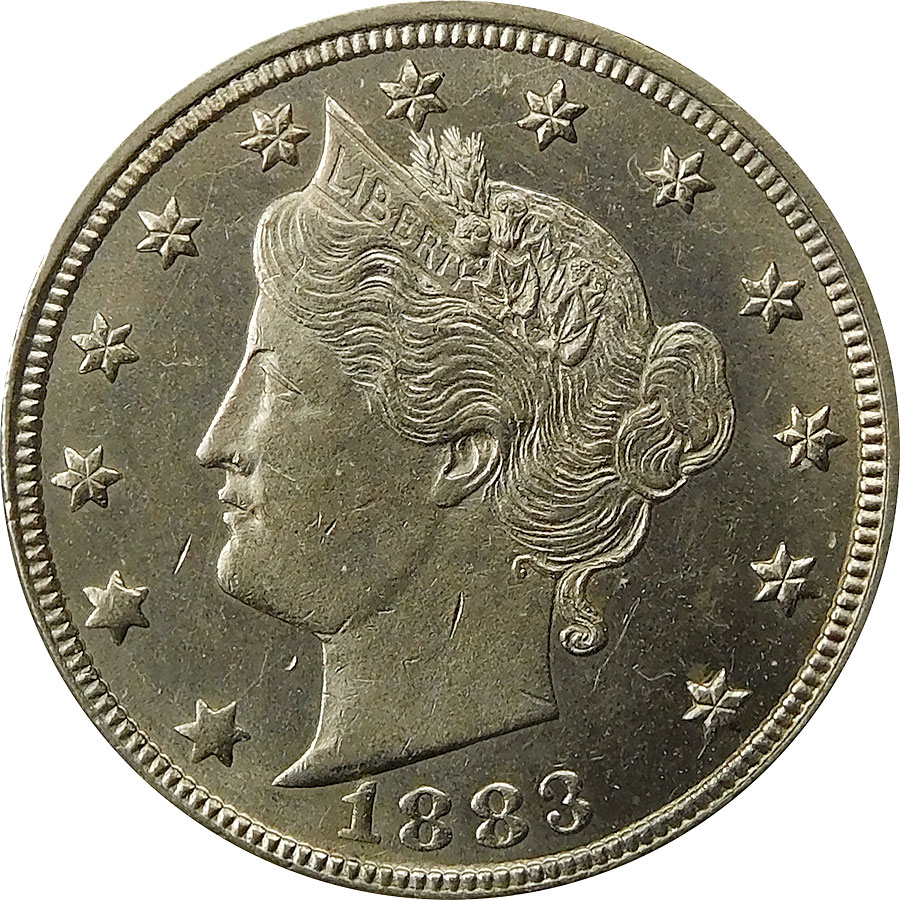 1883 No Cents Liberty Head Nickel - MS 62