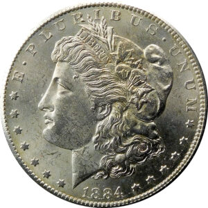 1884-CC Morgan Silver Dollar - MS 61