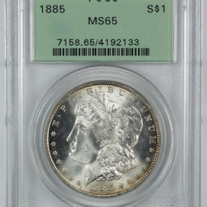 1885 Morgan Silver Dollar - PCGS MS 65 - OGH
