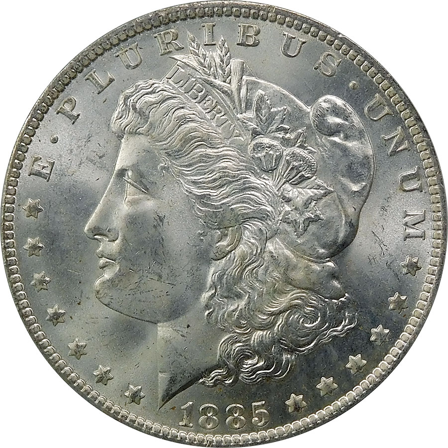 1885-O Morgan Silver Dollar - PCGS MS 65 - OGH