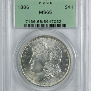 1886 Morgan Silver Dollar - PCGS MS 65 - OGH