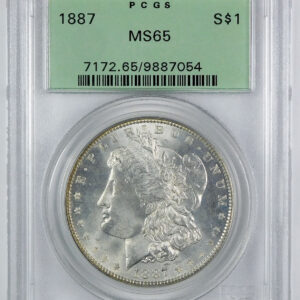 1887 Morgan Silver Dollar - PCGS MS 65 - OGH