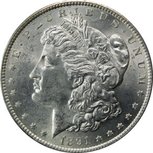 1891-S Morgan Silver Dollar - MS 61