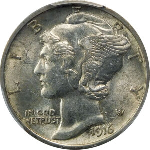 1916 Mercury Dime - PCGS MS 62 Full Bands