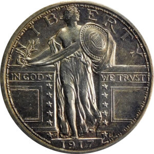 1917-D Ty 1 Standing Liberty Quarter - AU 58 - #2