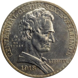 1918 Lincoln Centennial Commemorative Silver Half Dollar - AU