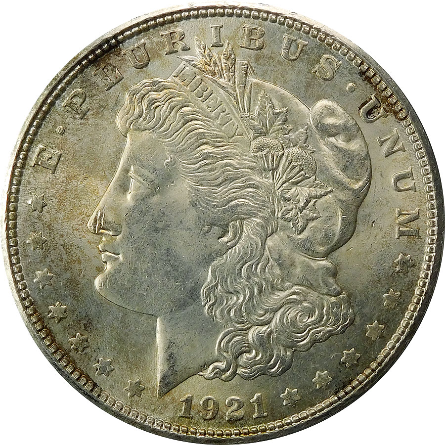 1921-S Morgan Silver Dollar - MS 63