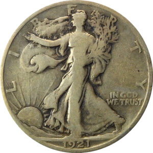 1921-S Walking Liberty Half Dollar - VG