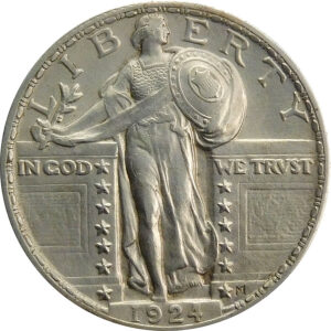 1924 Standing Liberty Quarter - AU