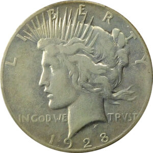 1928 Peace Silver Dollar - PCGS F 15