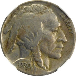 1930 Buffalo Nickel - NGC VF 30 - Doubled Die Reverse (FS-801)