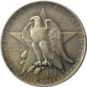 1934 Texas Independence Centennial Commemorative Silver Half Dollar - XF