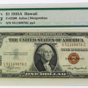 1935A $1 Silver Certificate - Hawaii WWII Emergency Issue - Fr#2300 - PMG 66 Gem Uncirculated