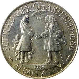 1936 Albany, New York Charter Commemorative Silver Half Dollar - MS 63