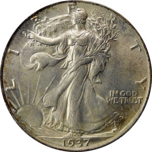 1937 Walking Liberty Half Dollar - MS 63