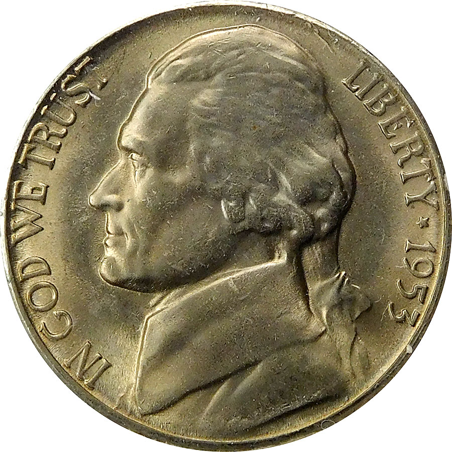1953-S Jefferson Nickel - MS 65