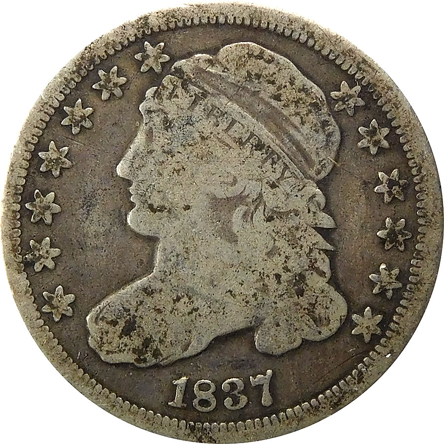 1837 Capped Bust Dime - VG