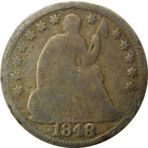 1848 Seated Liberty Half Dime - Good
