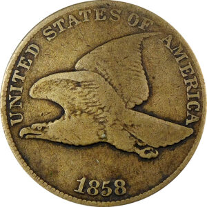 1858 Large Letters Flying Eagle Cent - VG