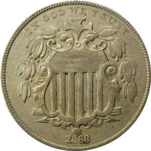 1868 Shield Nickel - XF