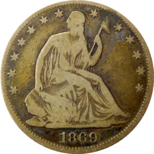 1869 Seated Liberty Half Dollar - VG