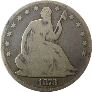 1873 Closed 3 Seated Liberty Half Dollar - Good