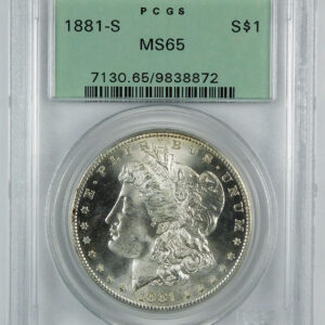 1881-S Morgan Silver Dollar - PCGS MS 65 - OGH