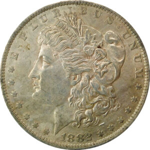 1882-O/S Weak Morgan Silver Dollar - AU