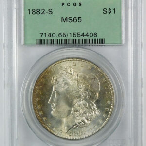 1882-S Morgan Silver Dollar - PCGS MS 65 - OGH