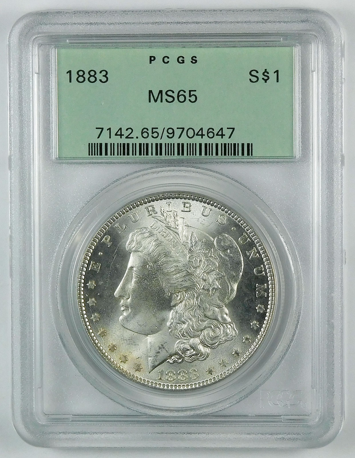 1883 Morgan Silver Dollar - PCGS MS 65 - OGH