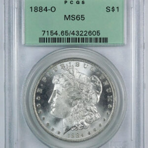 1884-O Morgan Silver Dollar - PCGS MS 65 - OGH