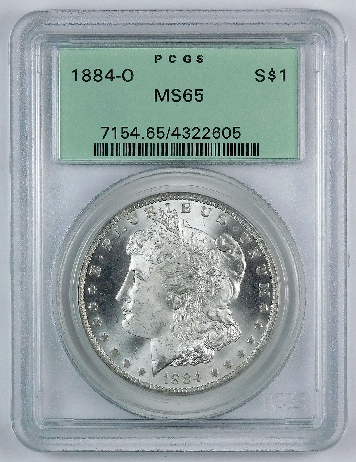 1884-O Morgan Silver Dollar - PCGS MS 65 - OGH