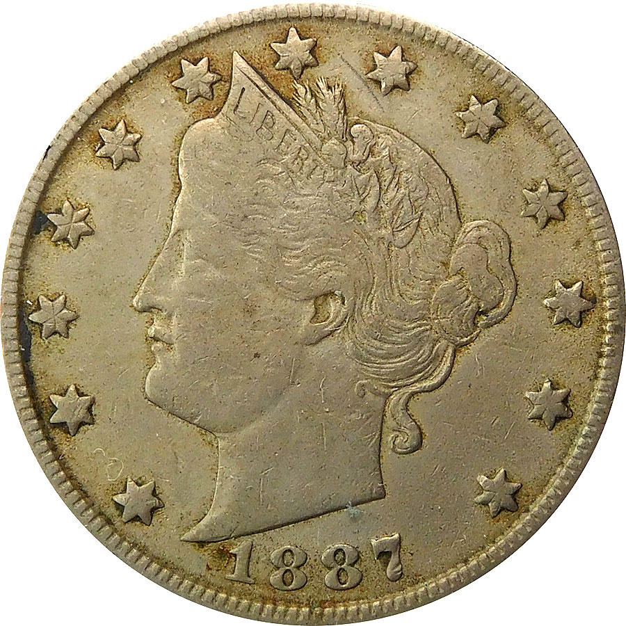 1887 Liberty Head Nickel - VF 30