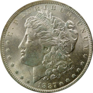 1887-O Morgan Silver Dollar - MS 63