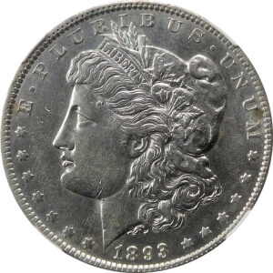 1893 Morgan Silver Dollar - NGC AU 53