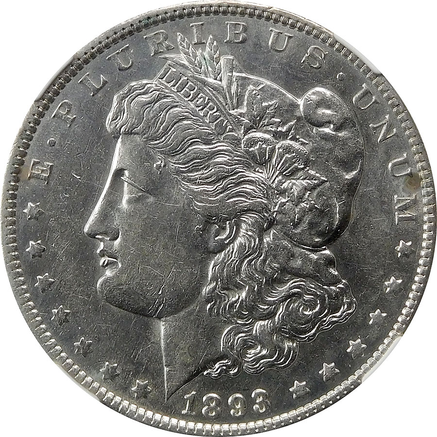1893 Morgan Silver Dollar - NGC AU 53