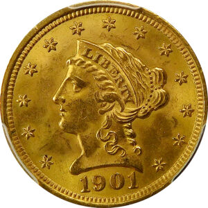 1901 $2.5 Gold Liberty Head Quarter Eagle - PCGS MS 64