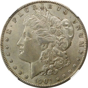 1901-S Morgan Silver Dollar - NGC AU 55